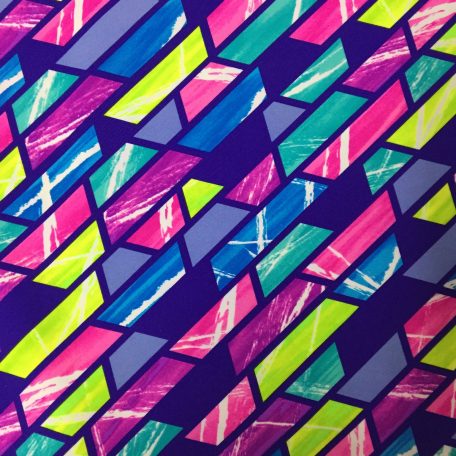 Bright Color Block Printed Spandex | Stride