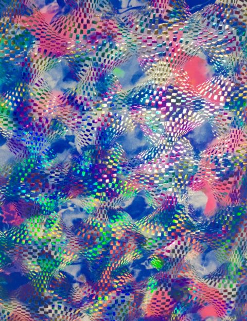 Abstract Spirals Foil Spandex, dance fabric, abstract fabric, gymnastics fabric