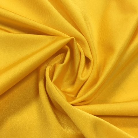 Bright Gold Shiny Tricot Spandex, yellow gold fabric, yellow fabric, swim fabric, cheer fabric