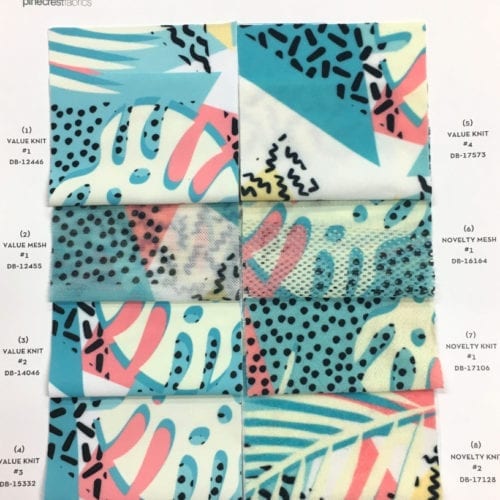 Value Knits Base Fabrics, knit fabric, fabric printing, mesh fabric, stretch fabric