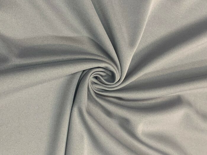 Grey Recycled Pique Double Knit Spandex fabric for golf, pickleball, or tennis collection