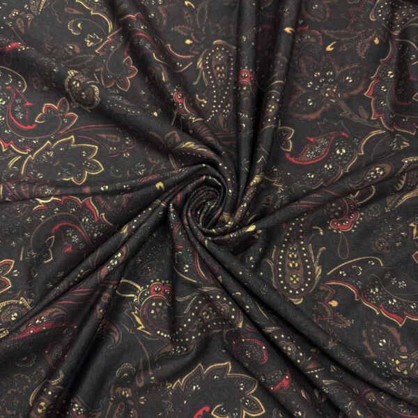 Chocolate Paisley on Tricot