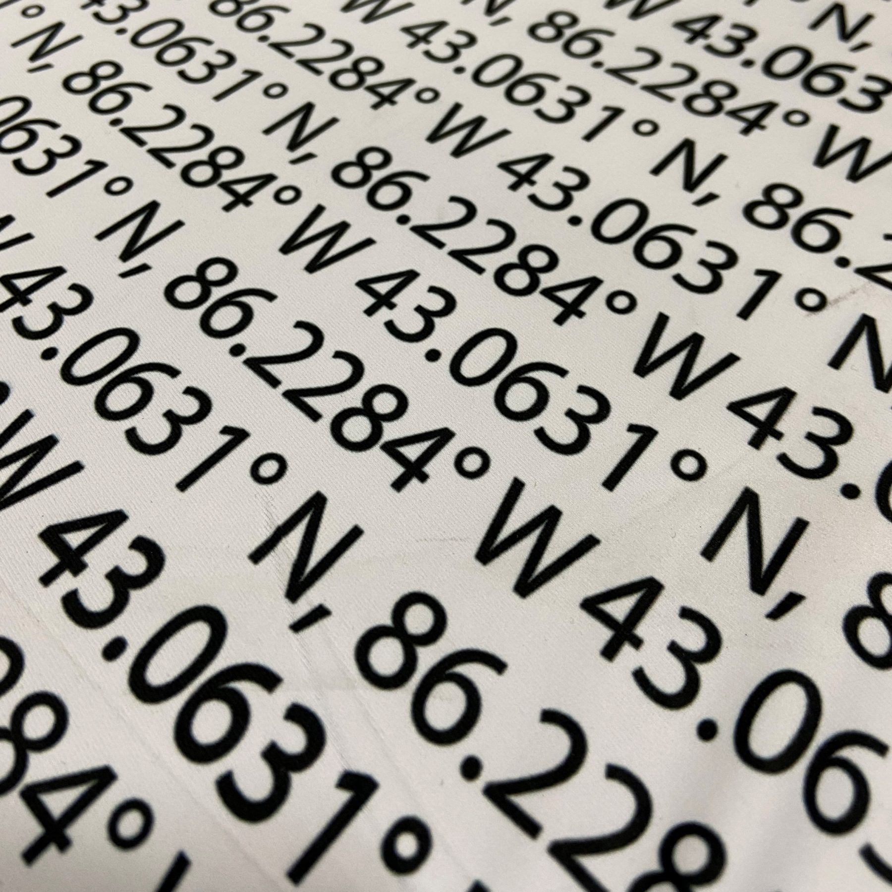 Coordinates Print On Tricot