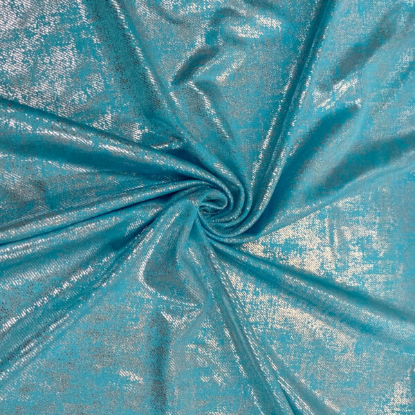 Distressed Denim Foil Tricot