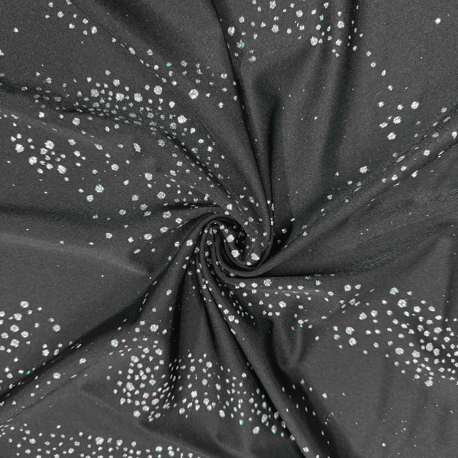 Glitter Wave Silver Foil Tricot