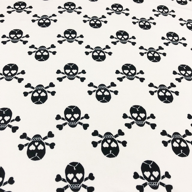 Heart Skulls Print On Kinetic Jersey