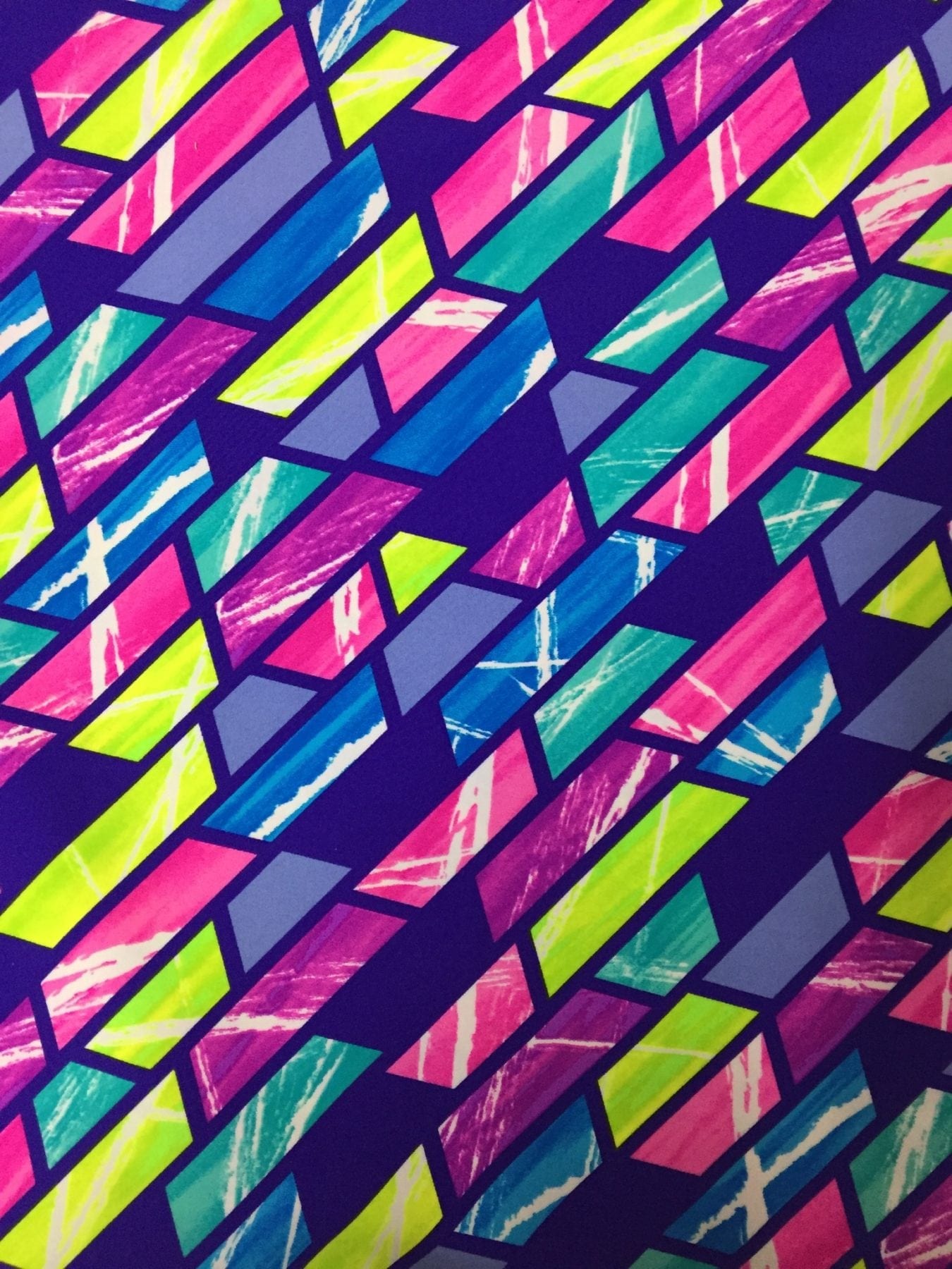Bright Color Block Printed Spandex | Stride
