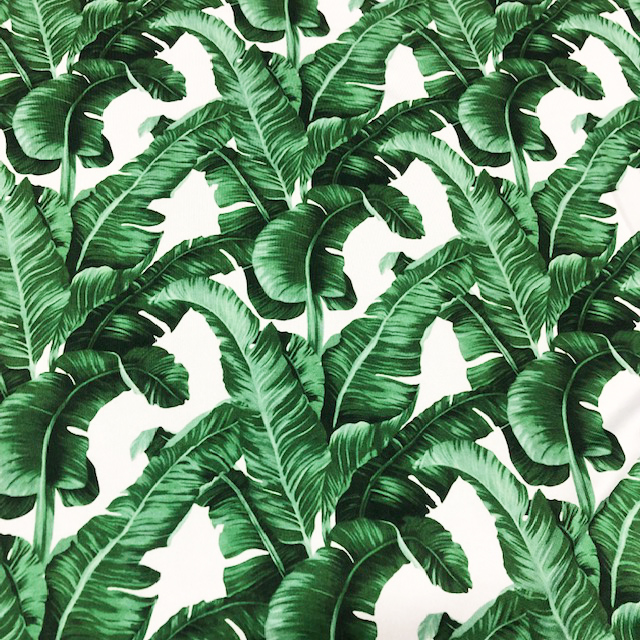 Large Banana Palms Print On Kinetic Jersey