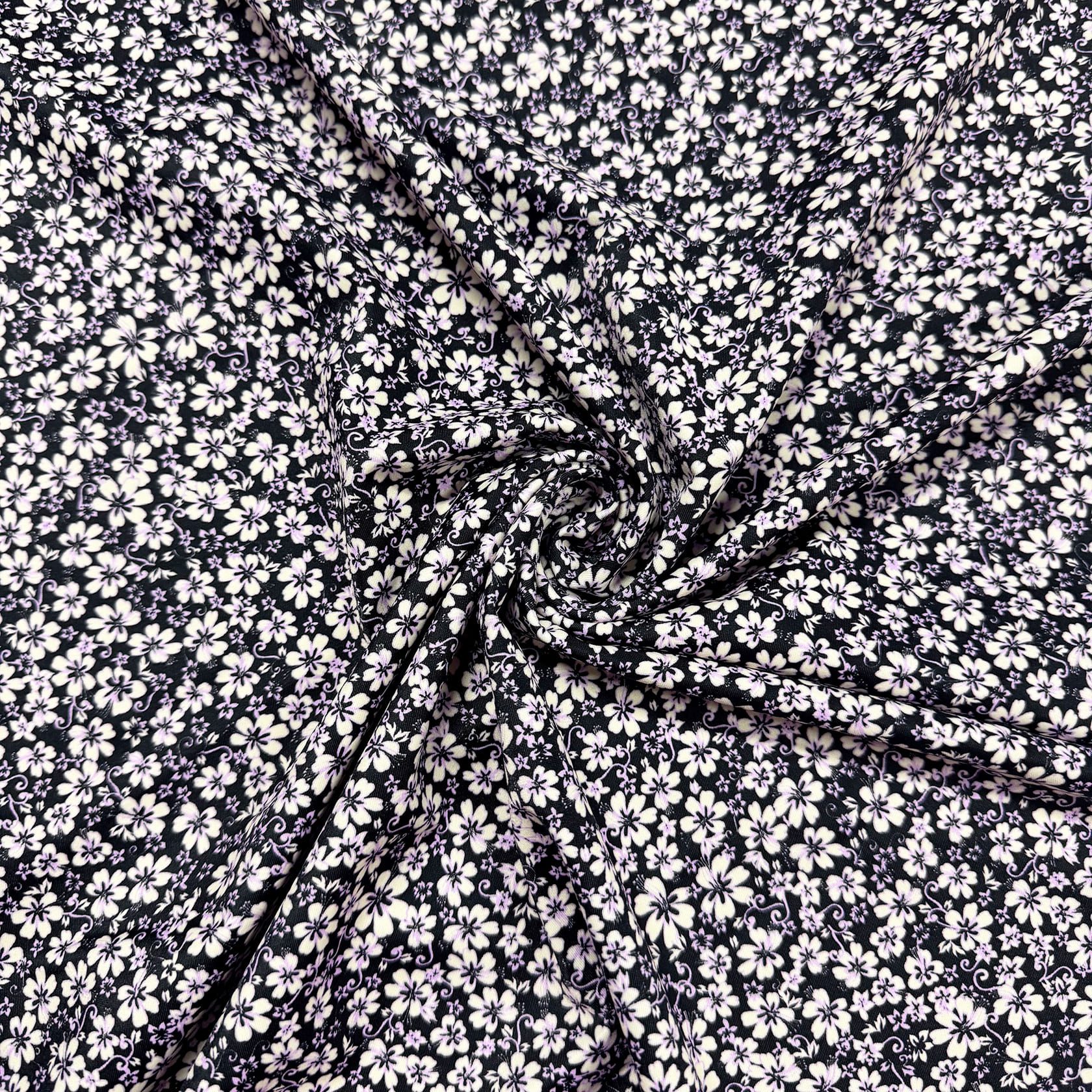 Micro Hibiscus Print On Ocean Rec