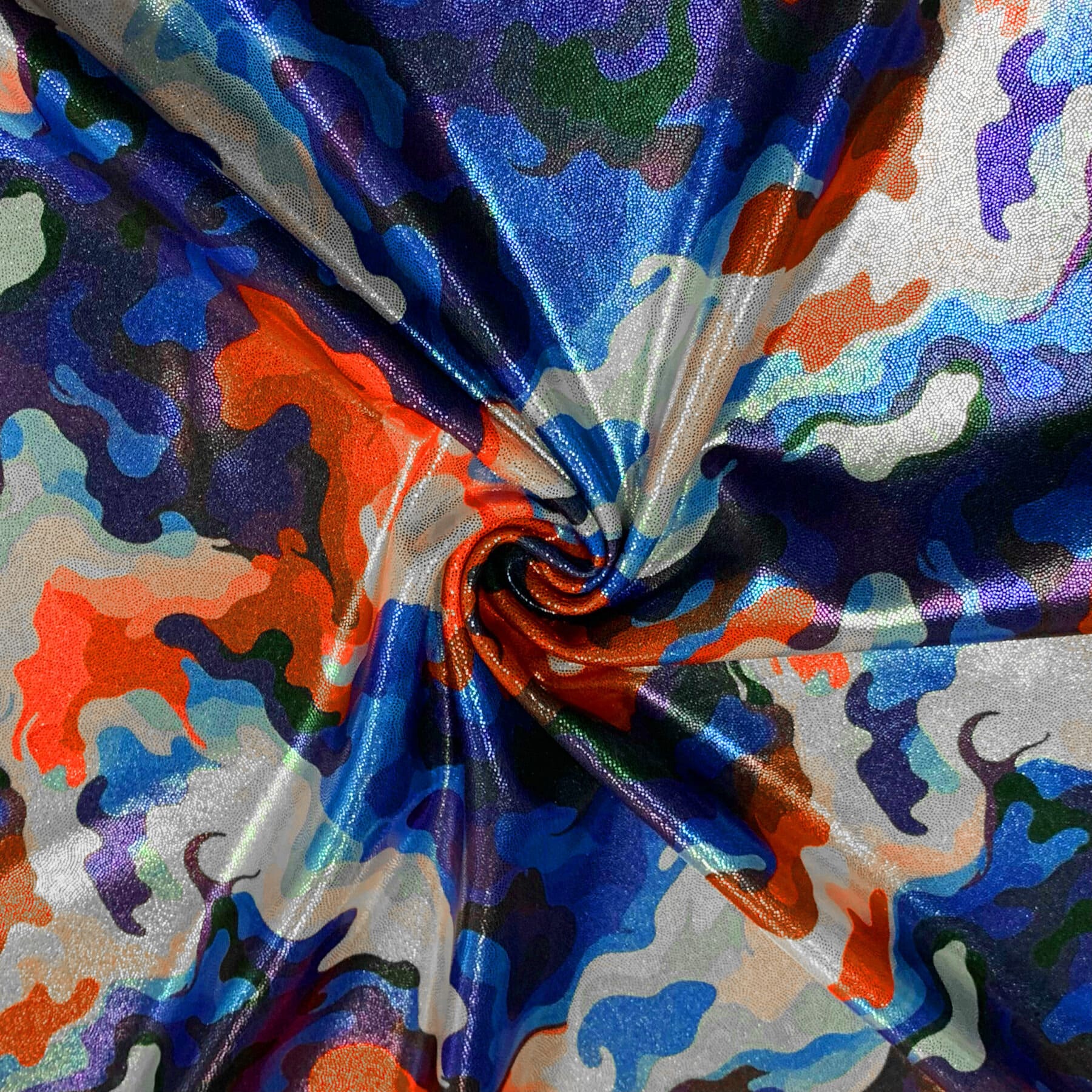 Patriotic Marble on Jewels Foil Tricot