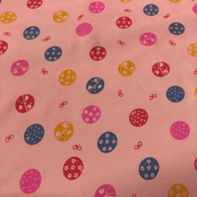 Pink Bows And Buttons Print On Tricot