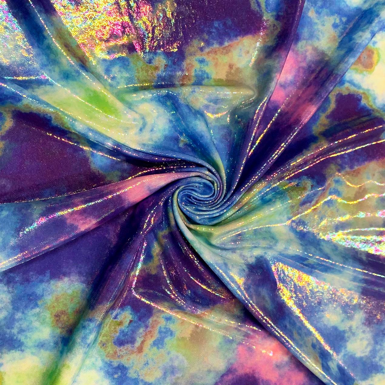 Rainbow Oil Slick Foil Tricot