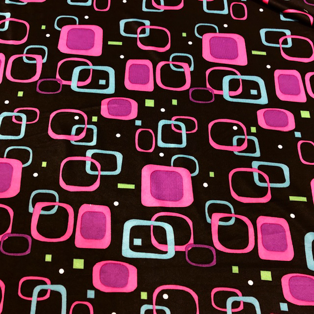 Retro Shapes Print On Kinetic Jersey