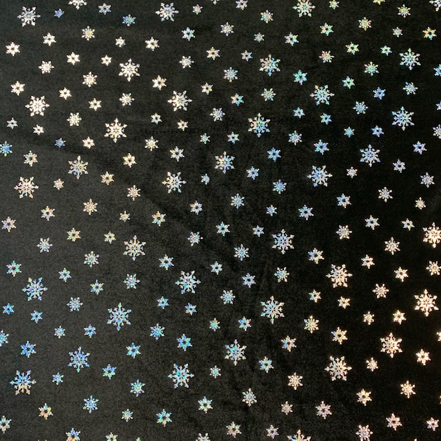 Snowfall Silver Foil Velvet