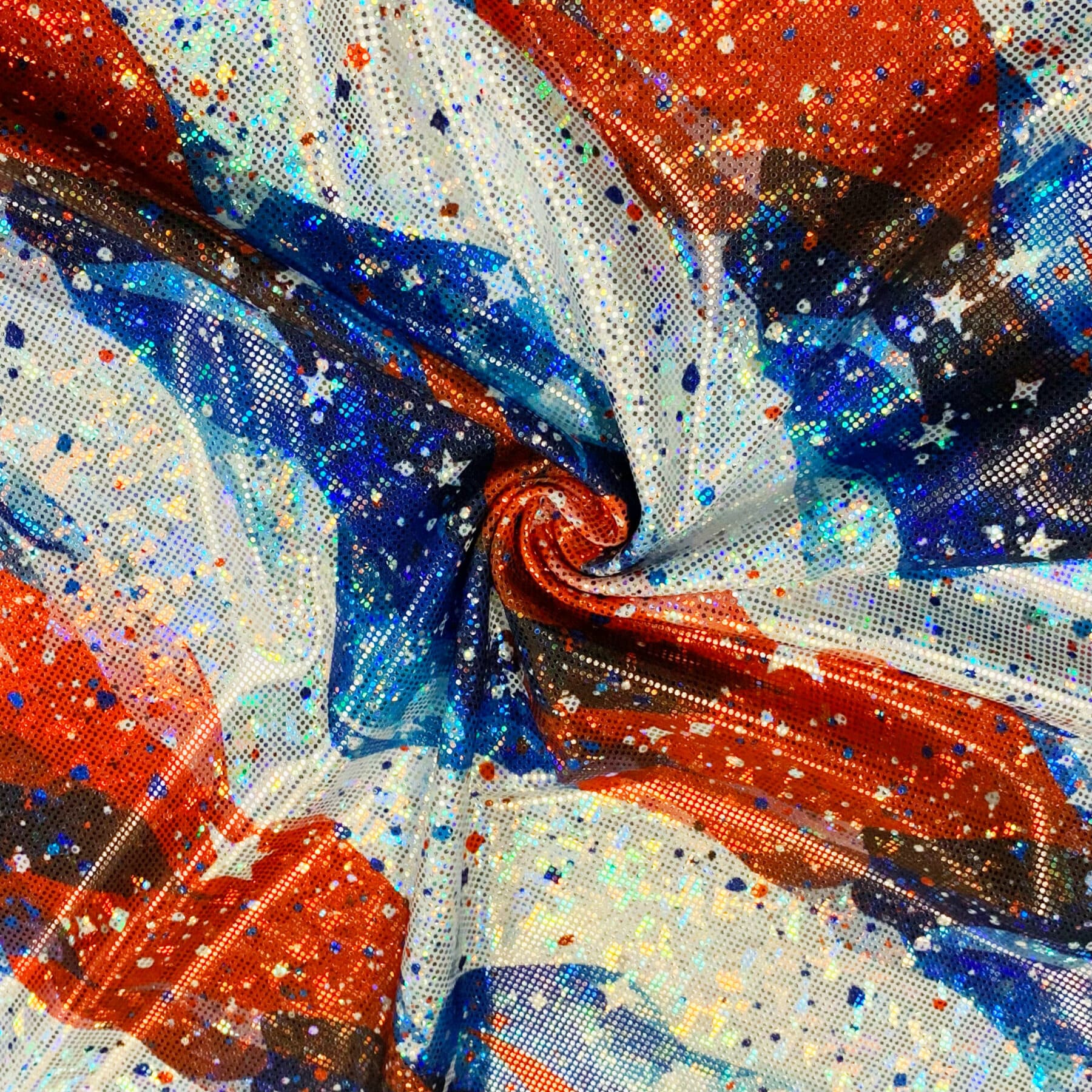 Sparkle Splatter Kaleidoscope Foil Tricot