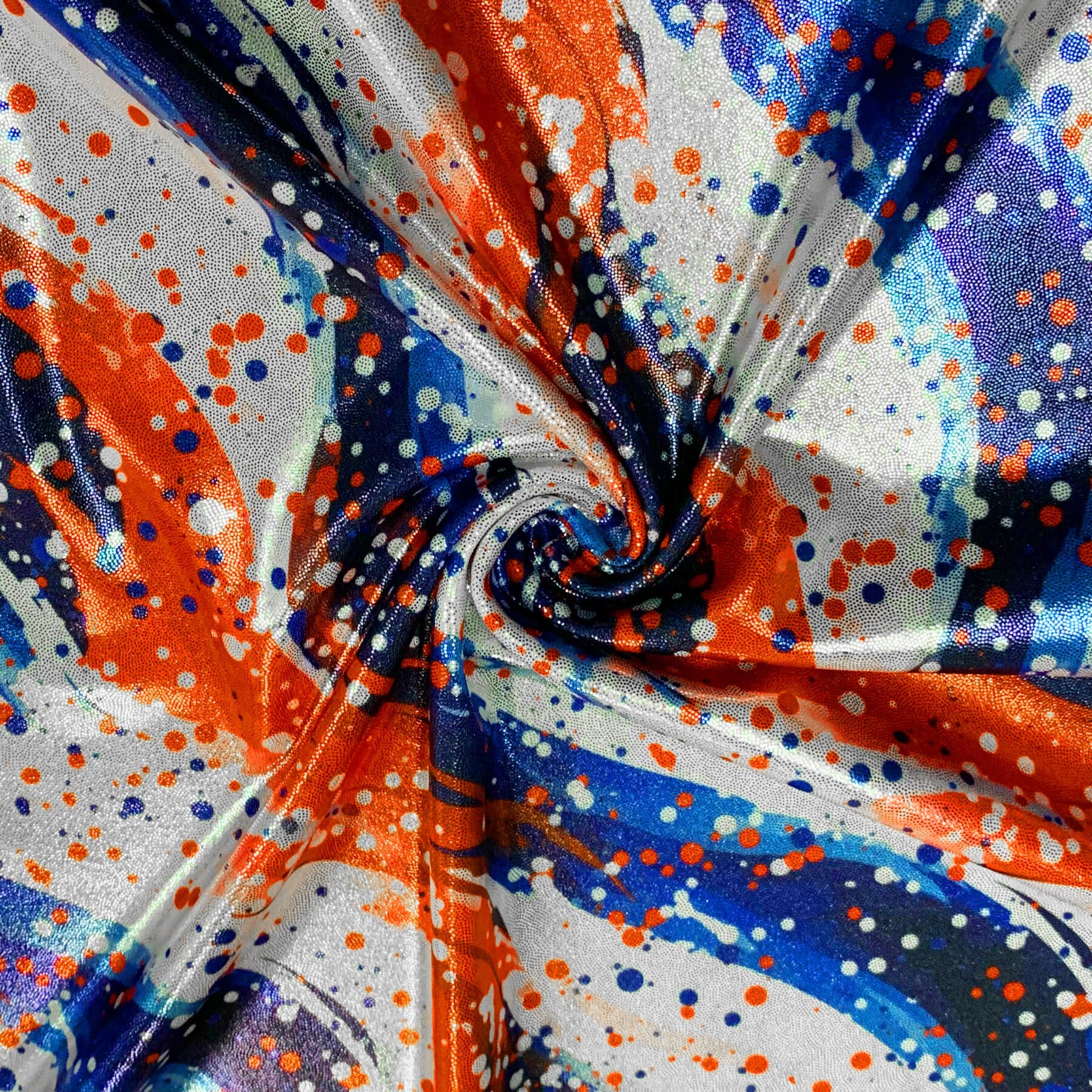 Sparkler Spot Swirls on Jewels Foil Tricot
