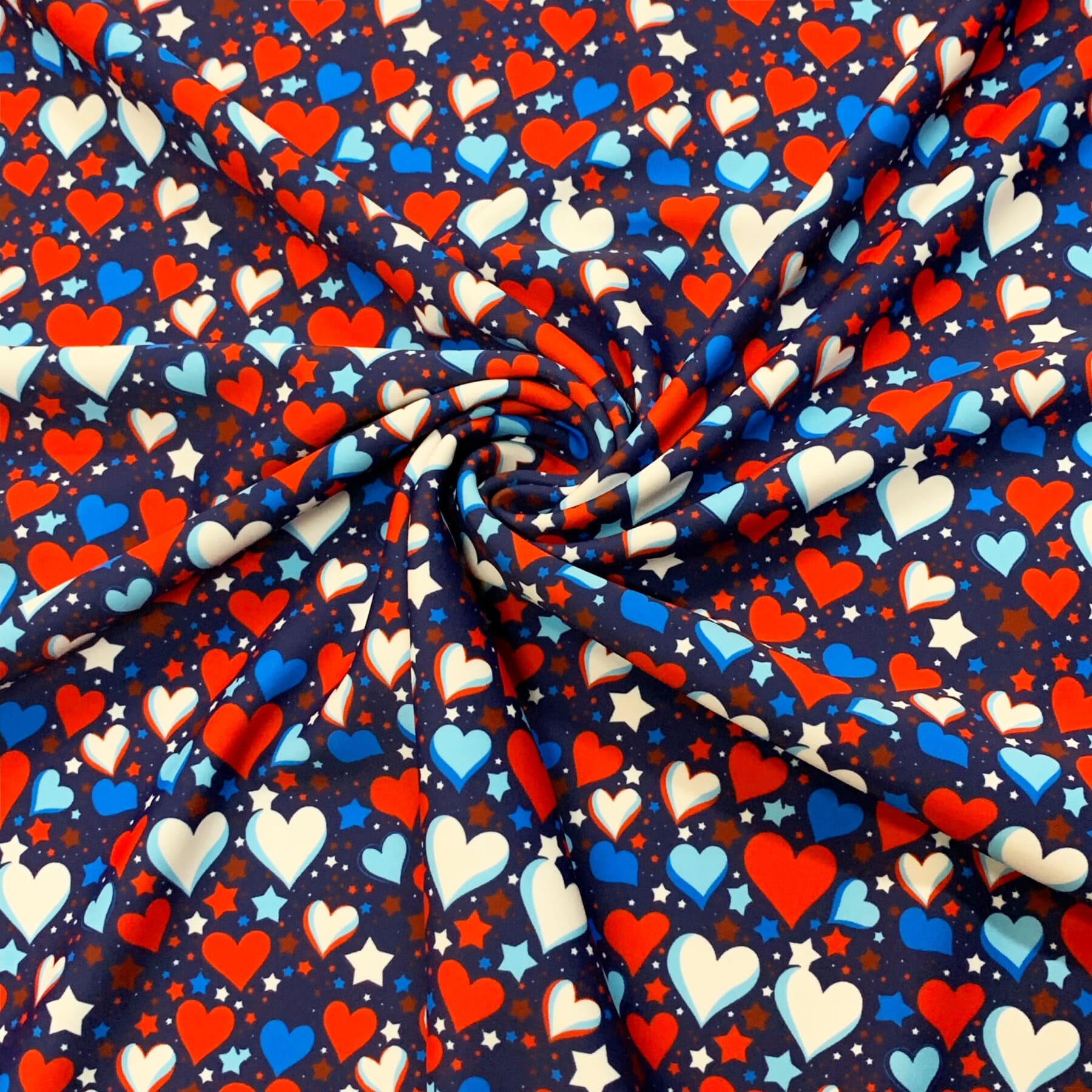 Stars and Hearts on Marathon Tricot