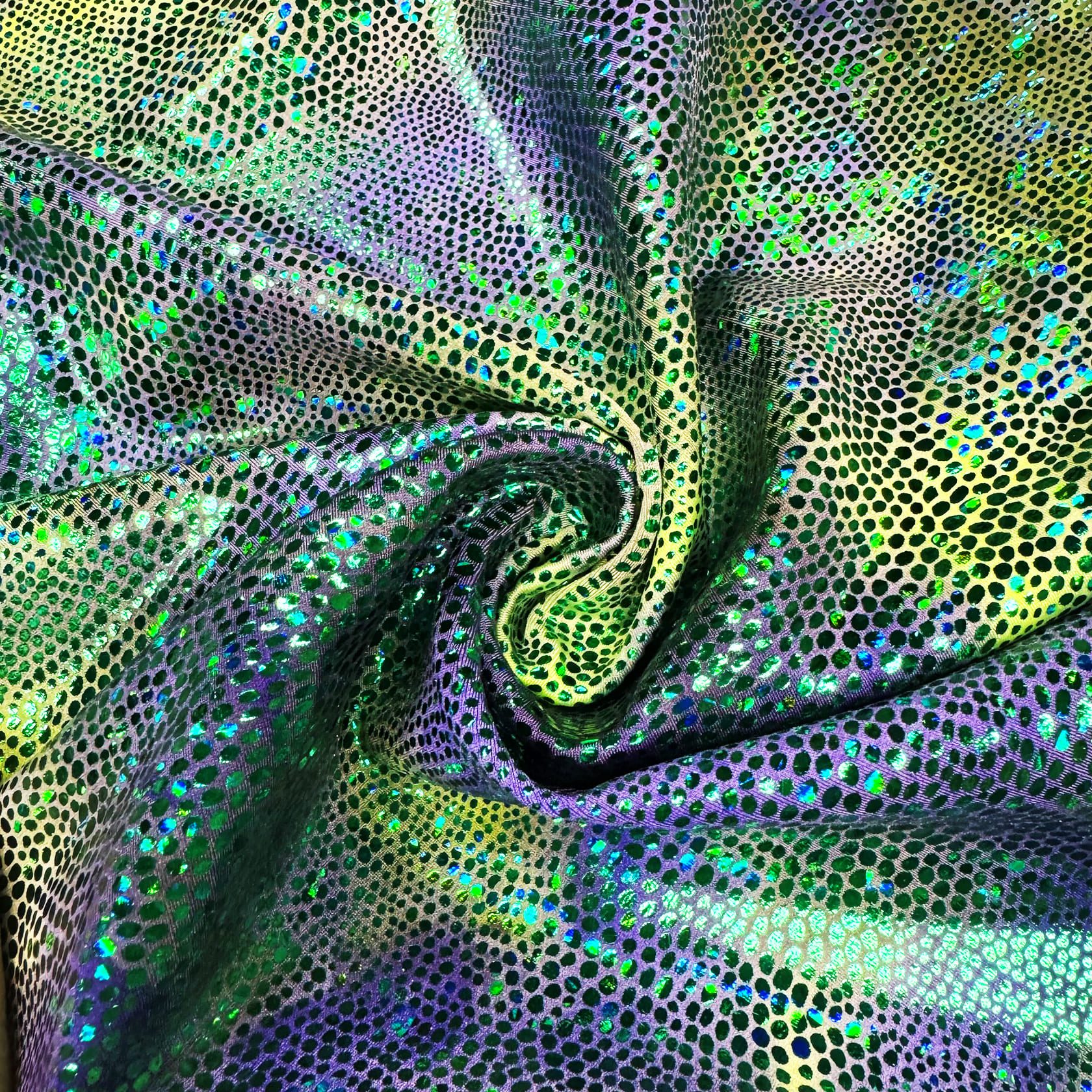 Water Serpent Tie Dye Foil Tricot
