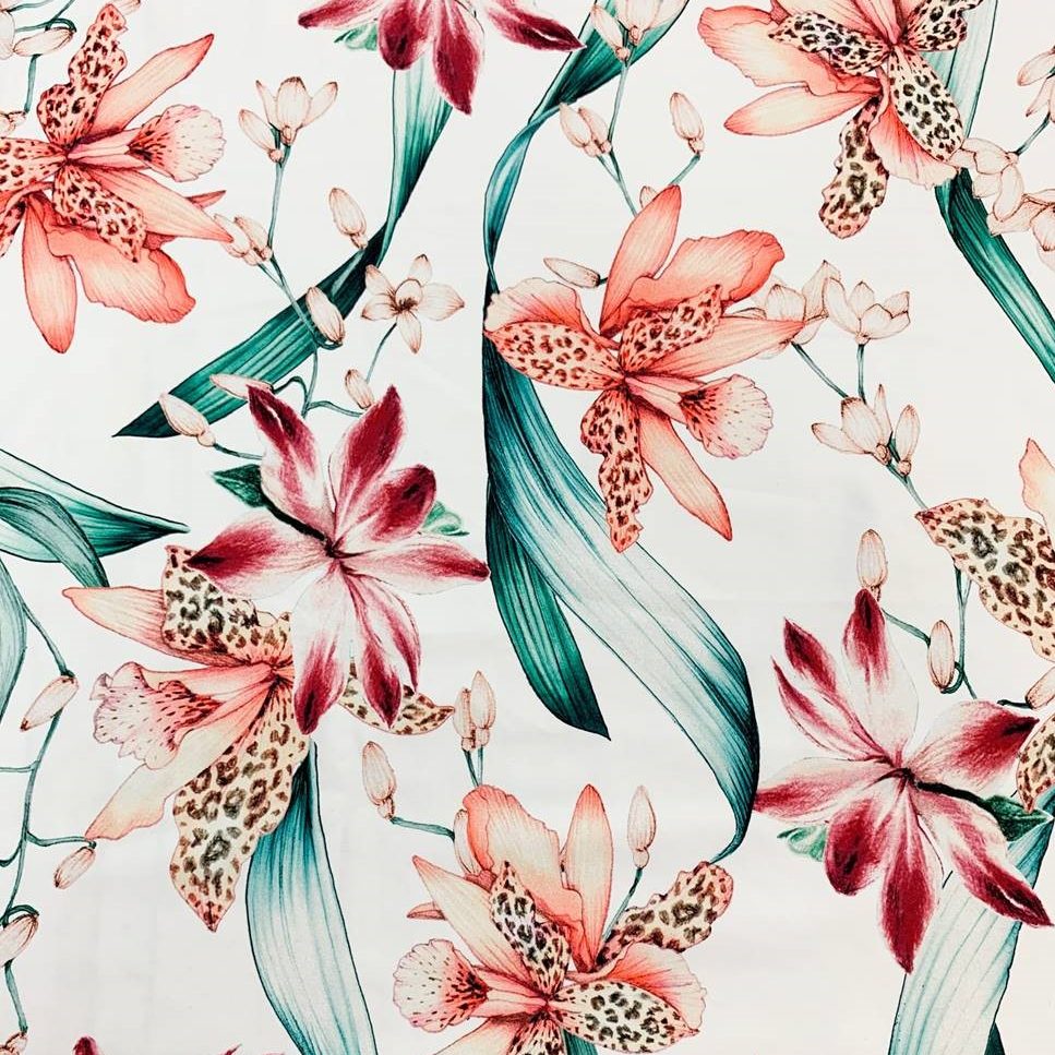 Fly Away Orchid Printed Tricot