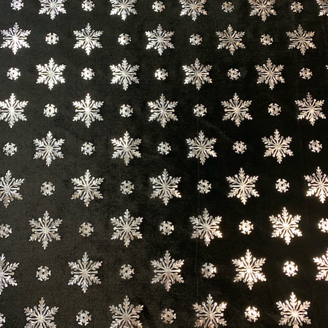 Winter Wonderland Silver Shatter Foil Velvet